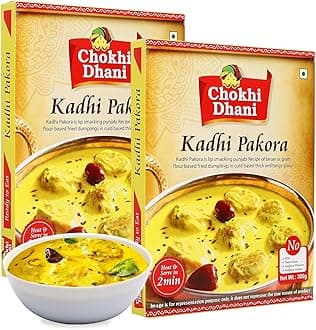 Chokhi Dhani Ready to Eat Kadhi Pakora, Instant Meal (Pack of 2, 300g each)