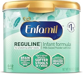 Reguline Baby Formula, Designed for Soft, Comfortable Stools, with Omega-3 DHA & Probiotics for Immune Support, Reusable Powder Tub, 19.5 Oz