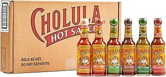 Cholula Hot Sauce Variety Pack, Product of Mexico, Gift Set Includes Six 5 Fl Oz Signature Cholula Hot Sauces for Eggs, Pizza, Mexican Dishes, and More, 30 fl oz