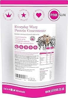 Whey Protein Concentrate Powder Unflavoured 420g (82% Protein) Soy Free Grass Fed Gluten Free Vegetarian Undenatured Non GM Unsweetened Everyday Whey UK