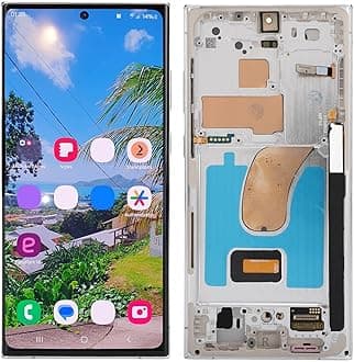 Screen Replacement for S23 Ultra 5G S918B EU International Version, Dynamic 2X Assembly, Display Repair Kits (Silver)