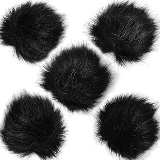 ChromLives Microphone Lapel Dead Cat Windscreen, Lapel Mic Windscreen Muff, Furry Windscreen Dead Cat Outdoor Comaptible with Lavalier Microphones 5Pack