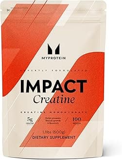 Myprotein Creatine Monohydrate Powder, 100 Servings (1.1lbs), Pure Unflavored Creatine Powder, Post/Pre Workout Supplement for All Sports & Exercises