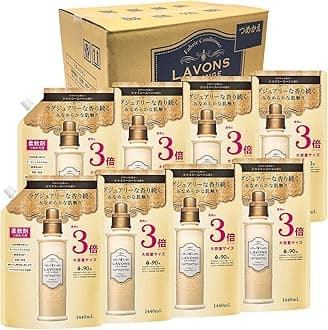 Lavons Fabric Softener, Extra Large, Shiny Moon Refill, 3x Size, 45.1 fl oz (1,440 ml) x 8 Packs