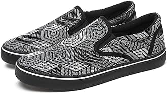 yageyan Mens Slip on Sneakers Loafers Shoes Canvas Black Shoes Canvas Blue Casual Fashion Shoes