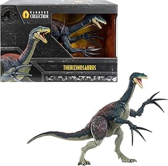 Jurassic World: A New Age Hammond Collection Therizinosaurus Dinosaur Figure with 25 Points of Movement, Fully Articulated Claws, Glass Eyes and Wired Tail HXP73