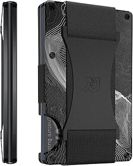 Ridge Wallet for Men - Slim Minimalist Compact Wallet and Card Holder, RFID Protected Front Pocket Wallets for Men with Integrated Cash Strap