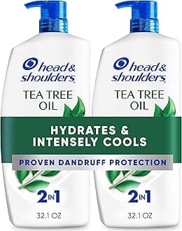 2 in 1 Dandruff Shampoo and Conditioner, Anti-Dandruff Treatment, Tea Tree Oil for Daily Use, 32.1 oz Each, Twin Pack