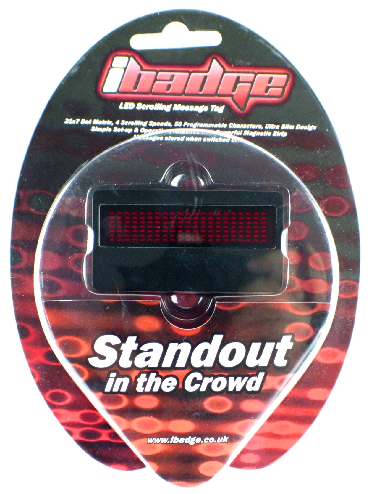 ibadgeLED Scrolling Message Tag