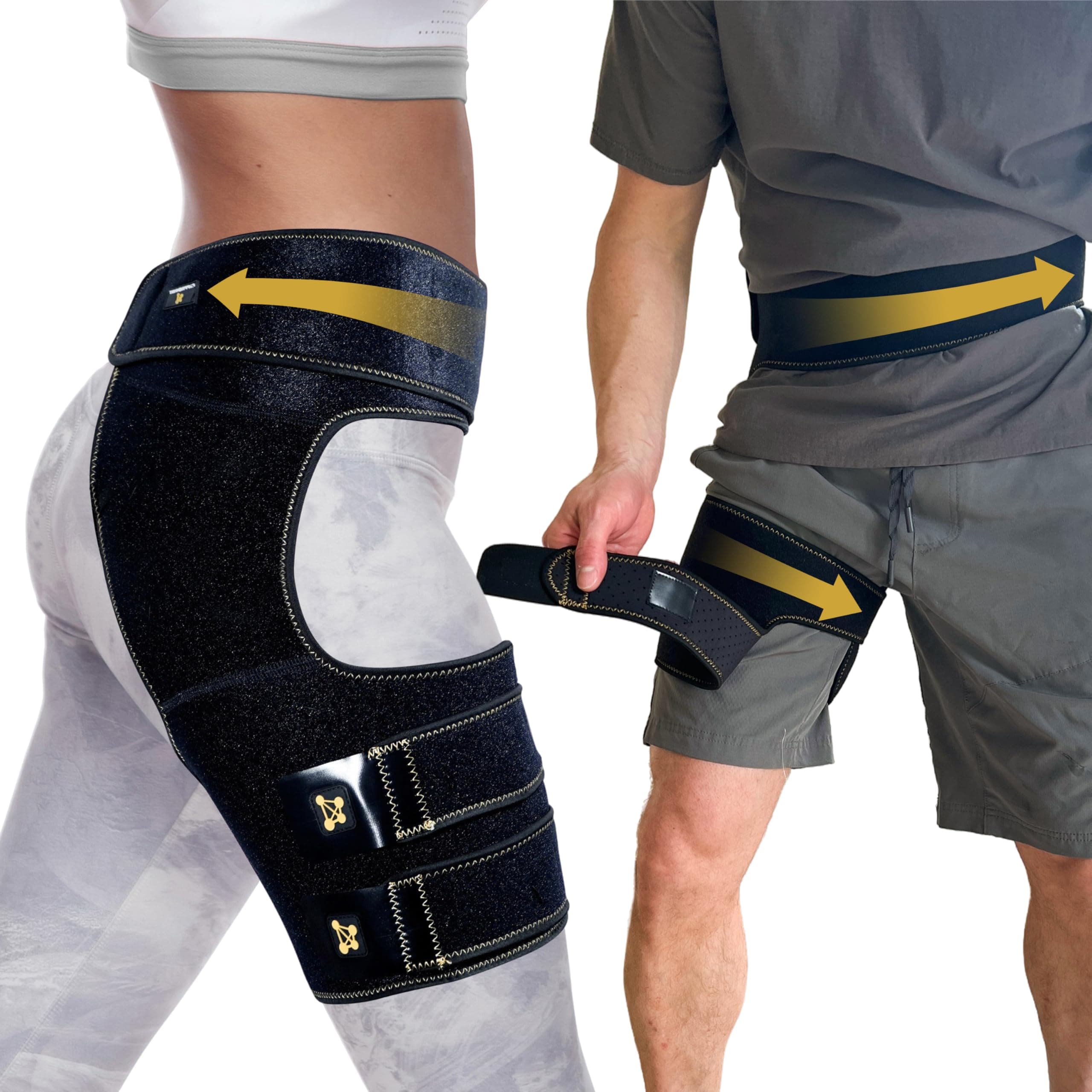 CopperJoint Hip Support Brace for Sciatica Pain Relief , Help Circulation - Hip Flexor Compression Wrap & Sciatic Nerve Brace for Comfort & Recovery - Hip Flexor Brace