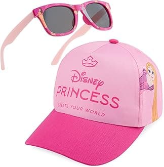 Sunglasses Baseball Cap Set for Girls Breathable Adjustable Summer Sun Hat and UV400 Kids Sunglasses Summer Kids Travel Essentials