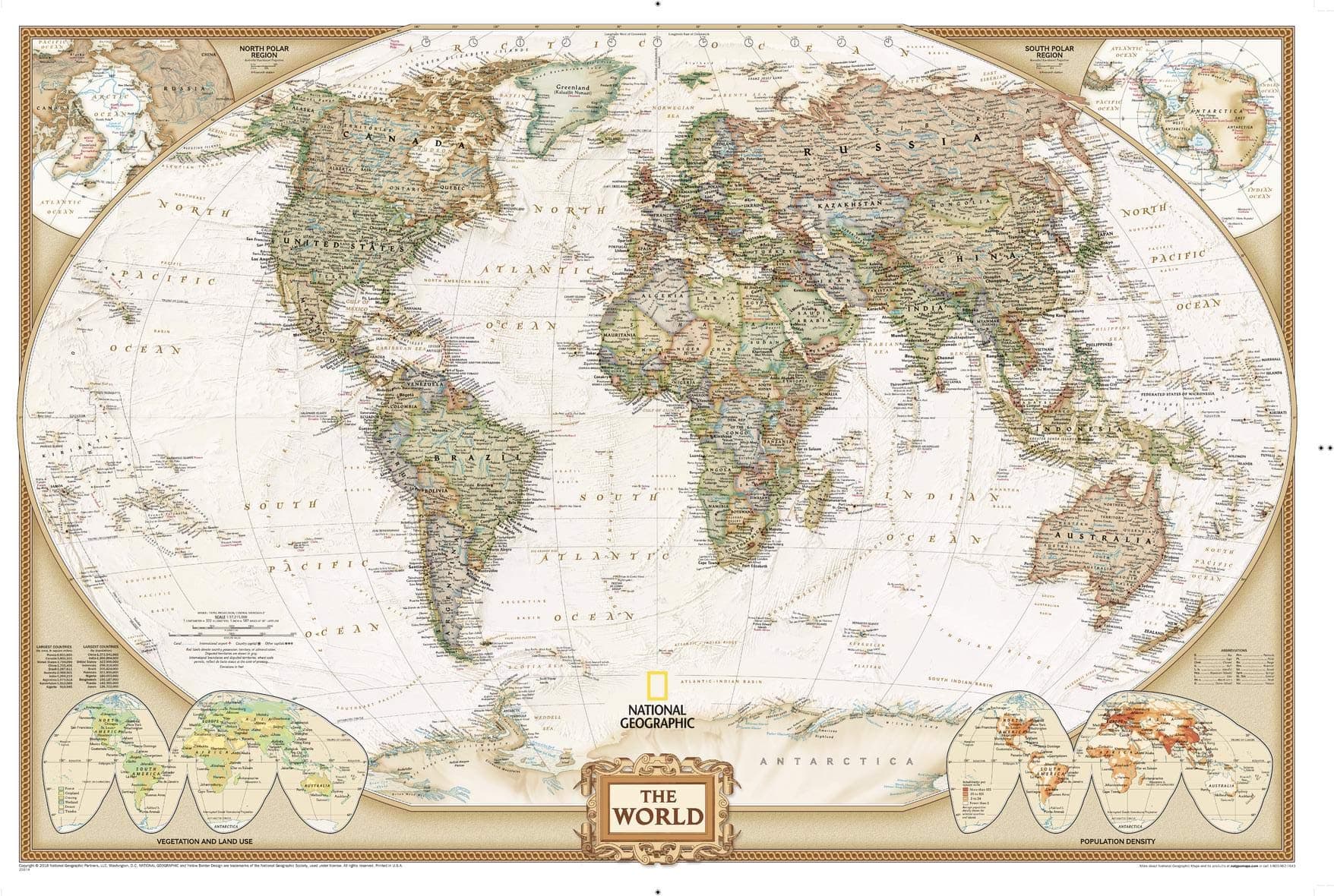 World Executive Map [Poster Size and Laminated] - Reference Maps