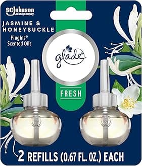 PlugIns Refills Air Freshener, Jasmine & Honeysuckle, Scented and Essential Oils for Home and Bathroom, 0.67 Fl Oz, 2 Count