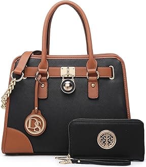 Women Handbags Top Handle Satchel Purse Shoulder Bag Hobo Bag Work Bag Set 2pcs