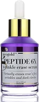 6X Peptide Serum Anti Aging Skin Care Facial Booster | Moisturizing Peptide + Collagen Serum Plumps, Lifts, & Evens Skin Tone For Face, Puffiness, Crows Feet, Wrinkles & Dark Circles, 2 Fl Oz