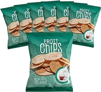Proti-Thin Salt & Vinegar Proti Protein Chips, 14g Protein, Low Calorie, Low Carb, Low Fat, Sugar Free, High Fiber, No Gluten Ingredients, Healthy Snack Chips, 7 Single Serving Bags