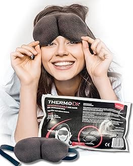 Heated Eye Mask for Dry Eyes, Blepharitis & Stye Treatment – Warm Compress for Puffy & Tired Eyes – Microwave Eye Mask with Soft Fleece & Elastic Strap – Heat Eye Mask for Conjunctivitis