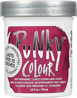 Punky Jerome Russell Semi Permanent Hair Color Conditioning, 100ml - Rose Red (Pack of 1)