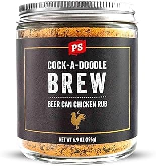 PS Seasoning Cock-A-Doodle Brew - Beer Can Chicken Seasoning - BBQ Seasoning & Rubs for Smoking, Grilling, Roasting - Garlic, Paprika, Honey & Ale Dry Rubs for Poultry, BBQ Chicken, Wings, Thighs