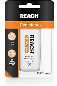 Dentotape Waxed Tape, Unflavored 100 Yards, 1 Count (Pack of 2)