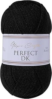 Utopia Crafts DK Double Knitting Yarn, 100g (Black)