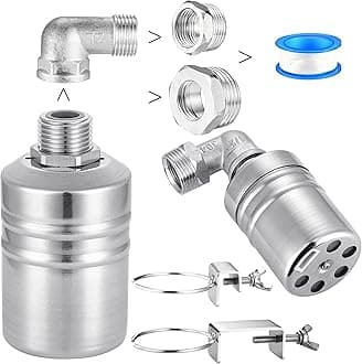 Mornajina Automatic Water Float Valve - 1/2" 3/4" 1" 304 Stainless Steel Water Level Control Shut Off for Pool, Fish Tank, Livestock Troughs, Pond