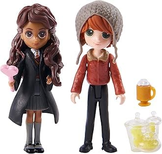 Wizarding World Harry Potter, Magical Minis Ron Weasley and Parvati Patil Figure Set with 2 Doll Accessories, Kids Toys for Ages 6 and up