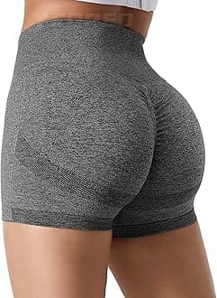 YEOREO Professional Women Workout Shorts 3.6" Scrunch Shorts Seamless High Waisted Contour Gym Yoga Biker Shorts