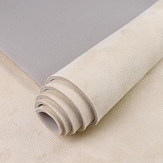 Suede Headliner Fabric with 1/9"(3mm) Foam Backing 60" W×120" L Suede Material Automotive Headliner Fabric for Car Boat Home Roof Interior Replacement Repair, Beige