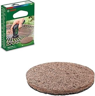 Bosch Abrasive Heavy Duty Pad for Electric Cleaning Brush UniversalBrush (3 pieces included, in carton packaging)