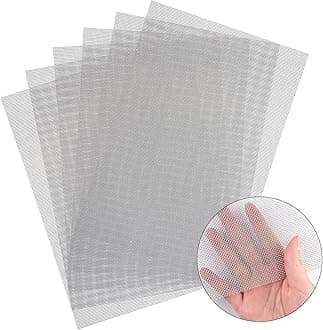 Stainless Steel Mesh 20Mesh with 0.4MM Wire Dia,6Pack 12x8inch(305x203mm) Hard and Heat Resisting Screen Sturdy Metal Mesh Sheets for DIY Projects,Aire Vent,Cage,Garden,Covered