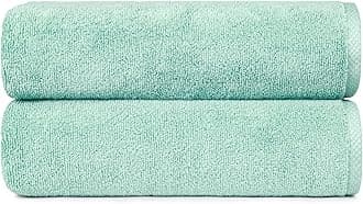 2-Pack Quick-Dry Lightweight Moisture Absorbing Bath Towel, 100% Cotton, 54" x 30", Seafoam Green