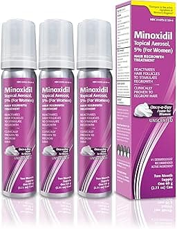 Minoxidil 5% Topical Aerosol Foam, Hair Regrowth Treatment for Women, 2.11 oz Reactivates Hair Follicles to Stimulate Hair Regrowth - 6 Months Supply