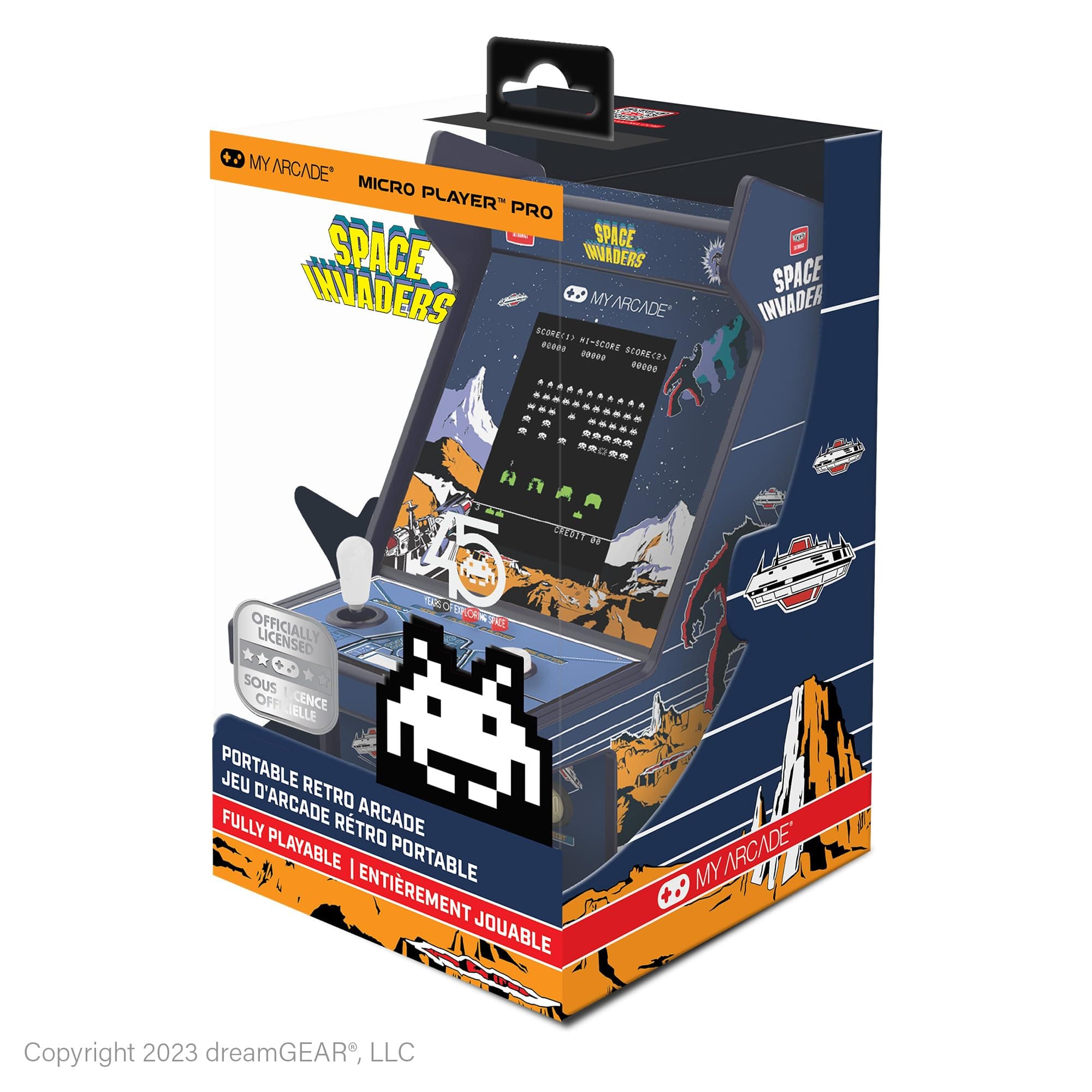 My Arcade Space Invaders Micro Player: 6.75" Mini Arcade Machine, Fully playable Video Game Collectible