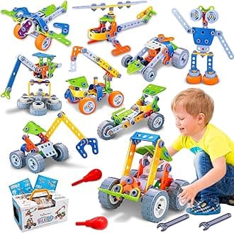 STEM 10-in-1 Toys for Children Aged 4, 5, 6, 7, 8 Years Old Birthday Gifts, Construction Toys for Children from 4 to 8 to 5 to 7 to 6 8 Years, Educational Activities for Children