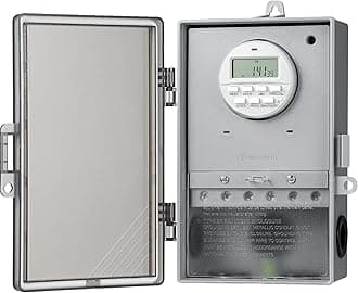 DEWENWILS Pool Pump Timer, Outdoor Digital Timer Box with Transparent Case, 2HP 40A 120-277 VAC, 7-Day 20 ON/Off Programmable Timer Switch for Water Heater, Pool Pump, SPA, Motor, ETL Listed