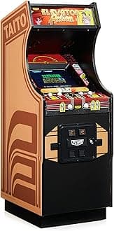 Numskull quarter arcades Elevator Action Collector's Edition Mini Arcade - 1/4 Scale Authentic Wooden Replica, Original ROM, Rechargeable Battery & 3W Speakers for Retro Enthusiasts