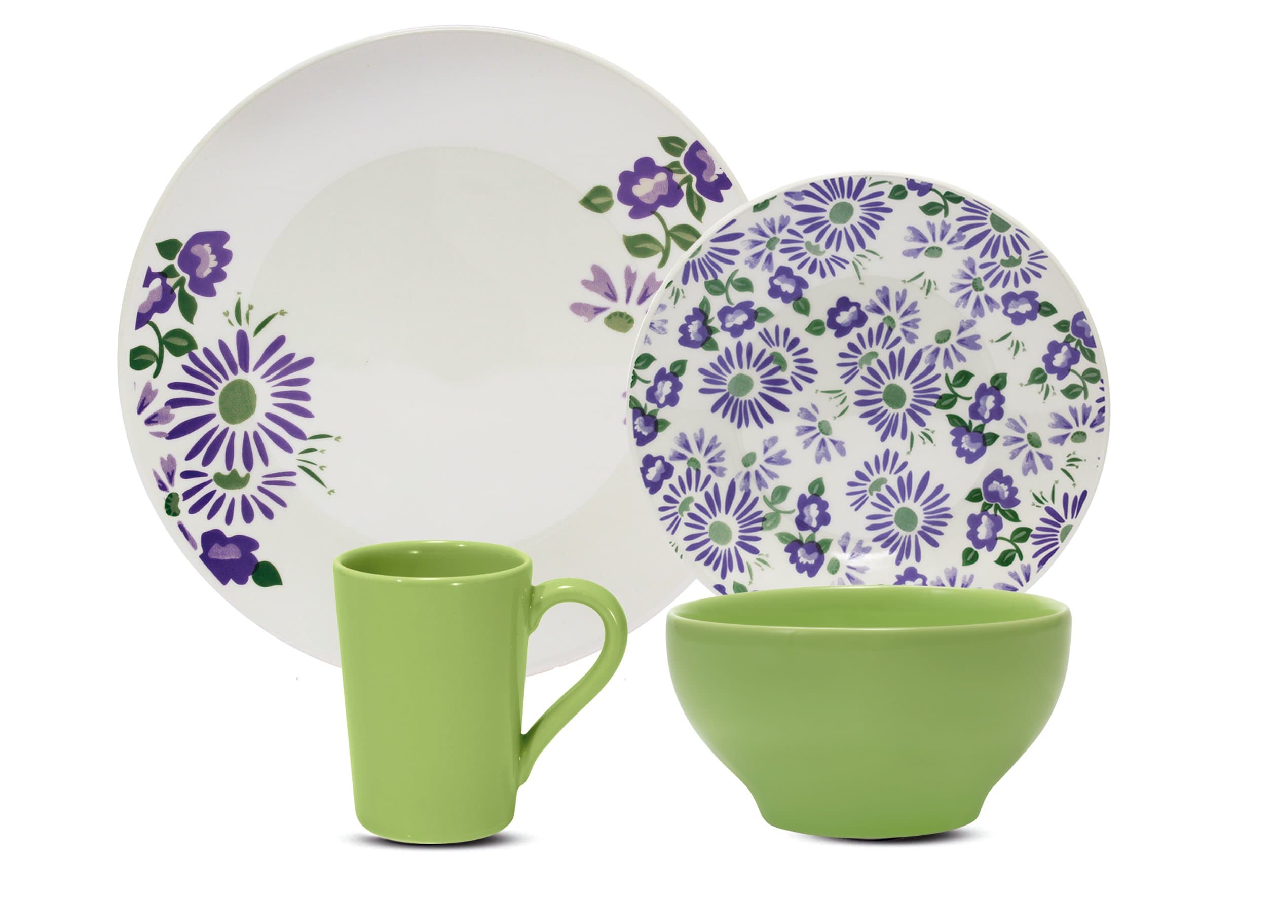 Biona Lilac 16 Piece Dinnerware Set