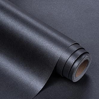 WRAPAHOLIC Matte Black Wrapping Paper, Solid Color Pearl Glossy Wrapping Paper - Perfect for Birthday,Baby Shower,Wedding,Graduation,Party - 17in x 32.8ft Roll, 46 Sq. Ft
