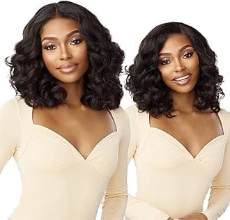 What Lace 13X6 Wigs - Samira Lacefrontal Hand Tied Glueless Synthetic With Natural Density Preplucked Hairline (1B OFFBLACK)