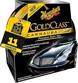 Meguiar's Gold Class Carnauba Plus Premium Paste Wax, Easy-to-Use Blend of Carnauba Wax and Long-Lasting Polymer Protection to Make Your Car Shine, 11 Oz Container