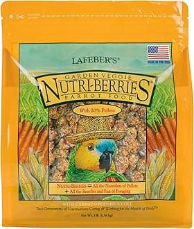 Garden Veggie Nutri-Berries Pet Bird Food, Made with Non-GMO and Human-Grade Ingredients, for Parrots, 3 lb