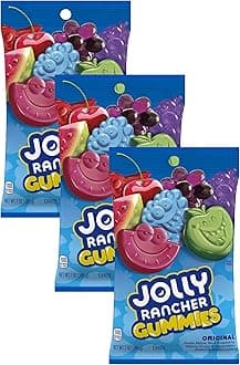 JOLLY RANCHER Gummies Assorted Fruit Flavored Candy Bag, 7 oz (Pack of 3)