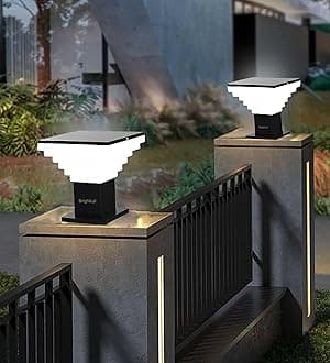 BrightLyt Gate Lights for Outdoor Waterproof, Gate Lamps for Main Gate, Pillar Light, Farmhouse Boundry Light and Decorative Outdoor Wall Lamps (GL30, Pack of 2)