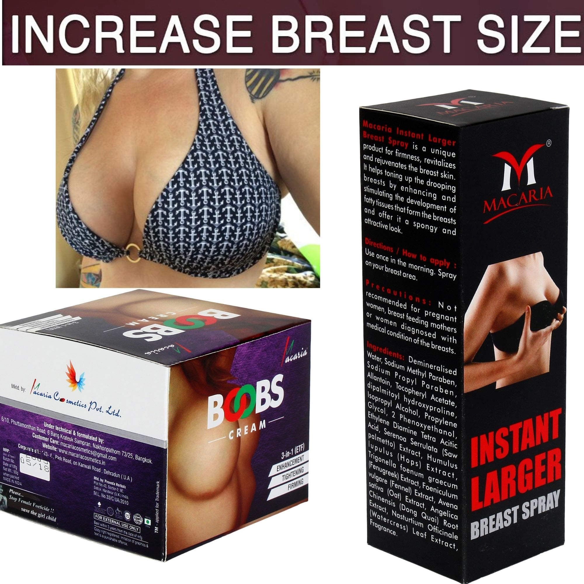 BUST CREAM WITH SPRAY