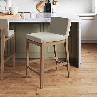 Nathan James Gracie Modern Counter Height Bar Stool with Back, Counter Stool ...