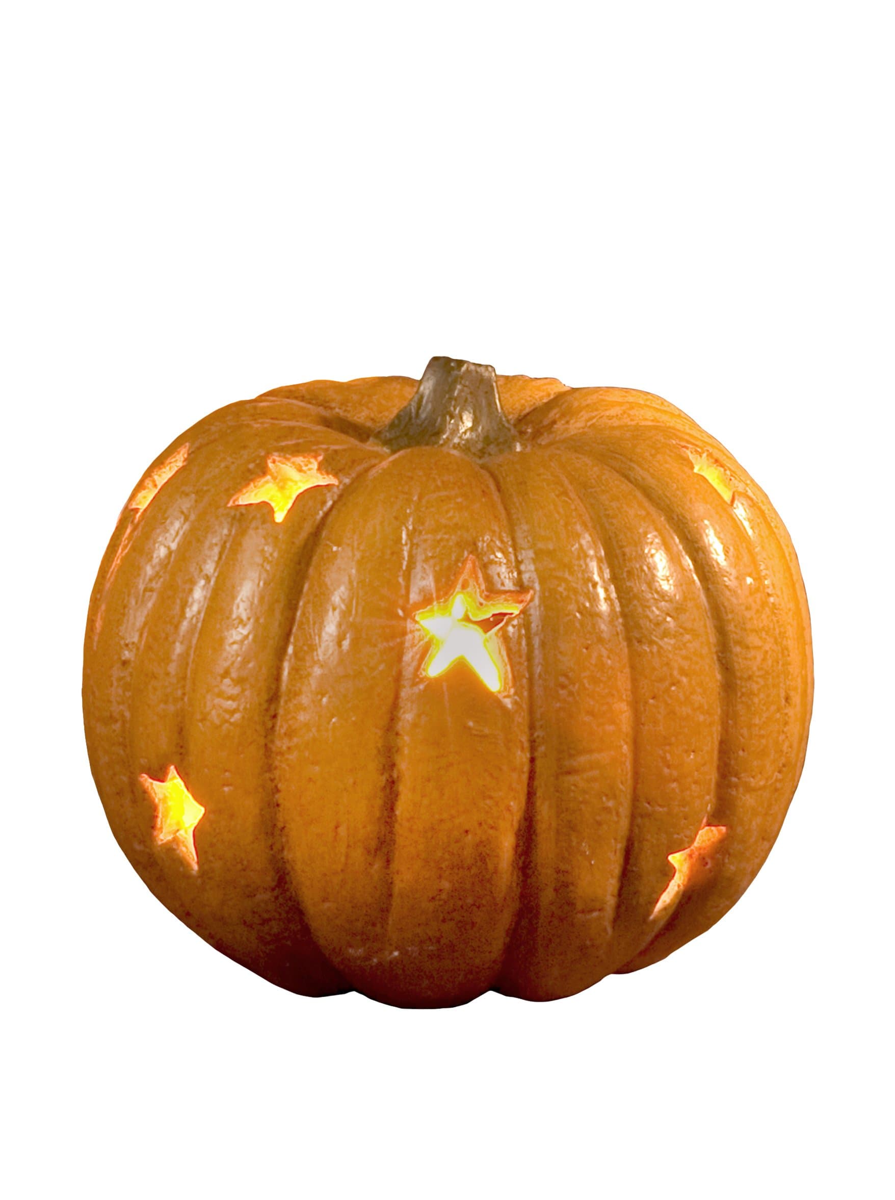Mini Antiqued Lighted Pumpkin