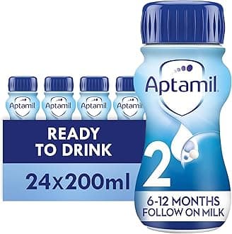 2 Follow On Baby Milk Ready to Use Liquid Formula 6-12 Months 200 ml (Pack of 24 bottles)