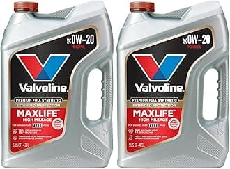 Valvoline Extended Protection High Mileage with Ultra MaxLife Technology 0W-20 Full Synthetic Motor Oil 5 QT (Pack of 2)