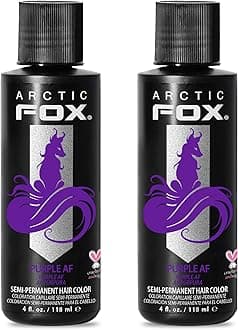 Arctic Fox Semi-Permanent Hair Dye, Vegan & Cruelty-Free, Conditioning, Ammonia-Free, Long Lasting, Purple AF, For All Hair Types, 4 Fl Oz (Pack of 2)
